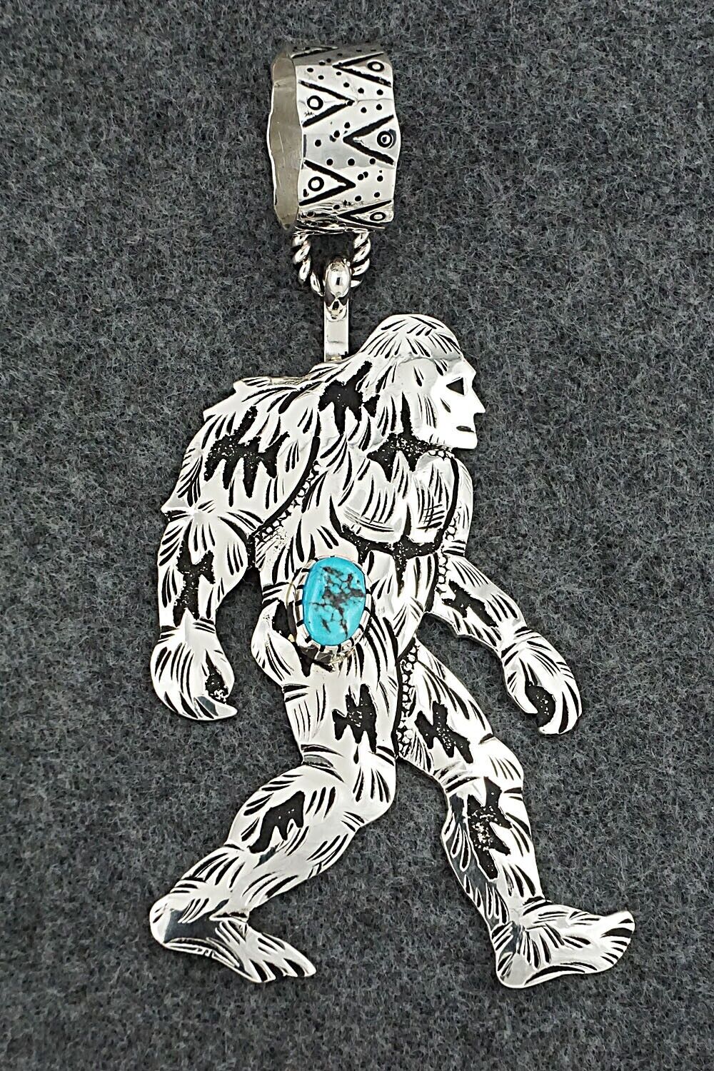 Turquoise & Sterling Silver Pendant - Richard Singer