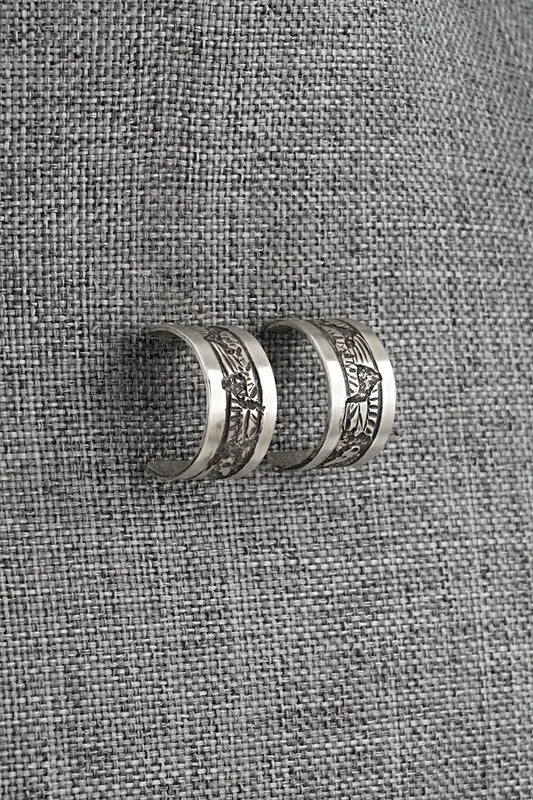 Sterling Silver Hoop Earrings - Elaine Becenti