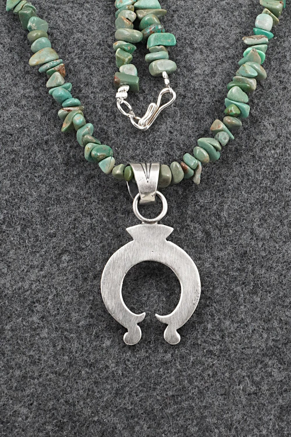 Turquoise & Sterling Silver Necklace 16" - Louise Joe
