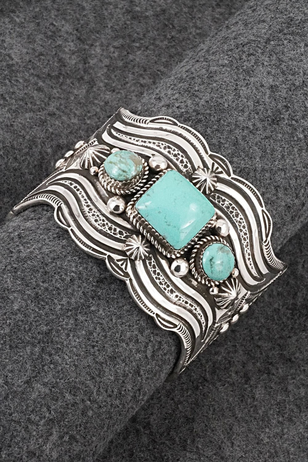 Turquoise & Sterling Silver Bracelet - Roland Dixson