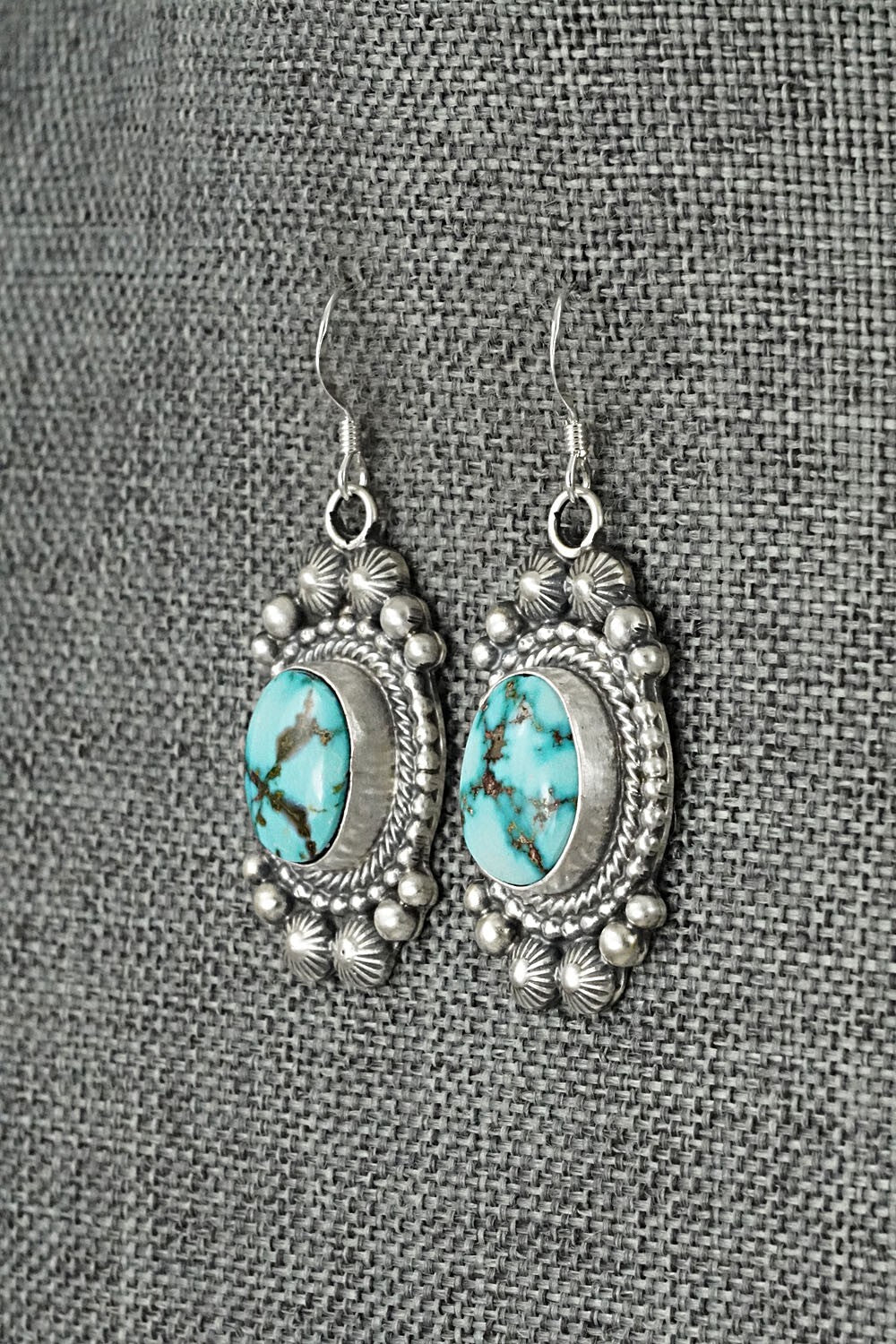 Turquoise & Sterling Silver Squash Blossom Set - Tom Lewis