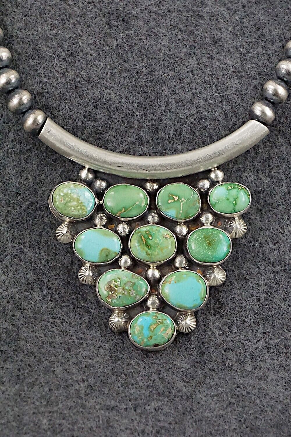 Turquoise & Sterling Silver Necklace - Tom Lewis