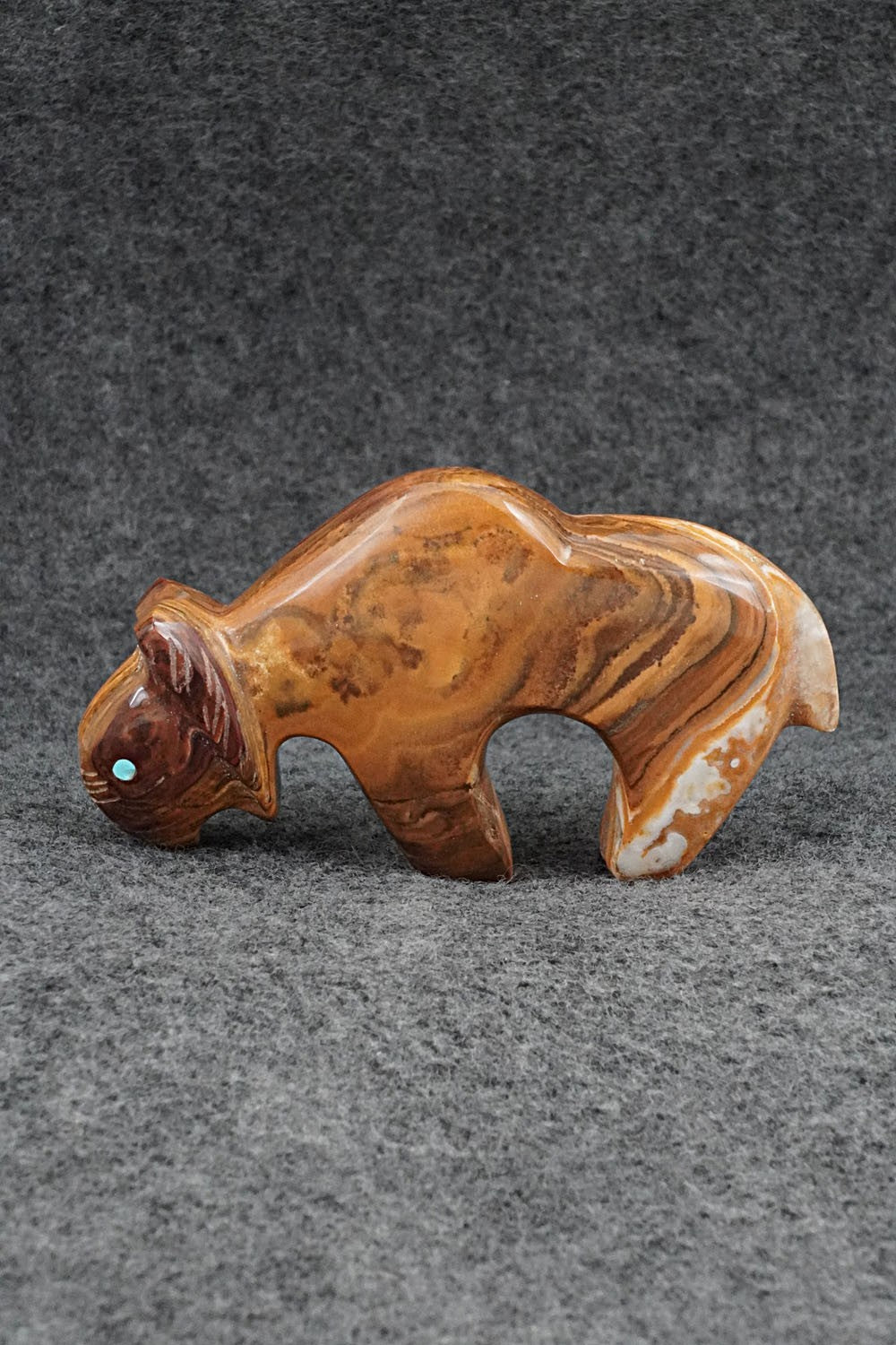 Bobcat Zuni Fetish Carving - Kenric Laiwakete