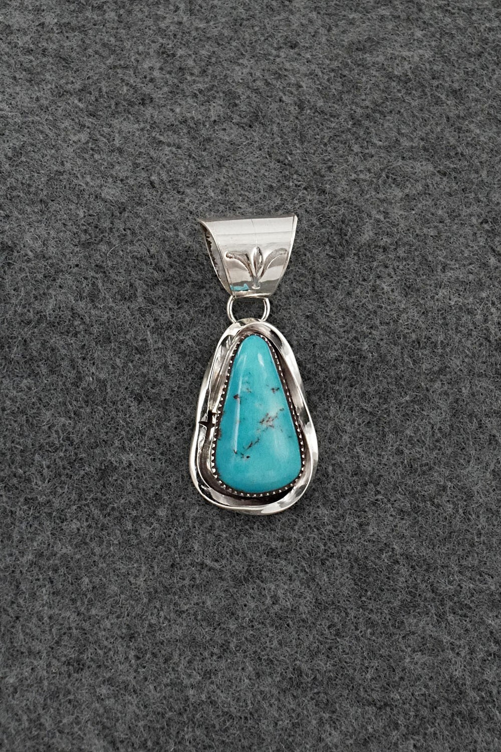 Turquoise & Sterling Silver Pendant - Ernest Hawthorne