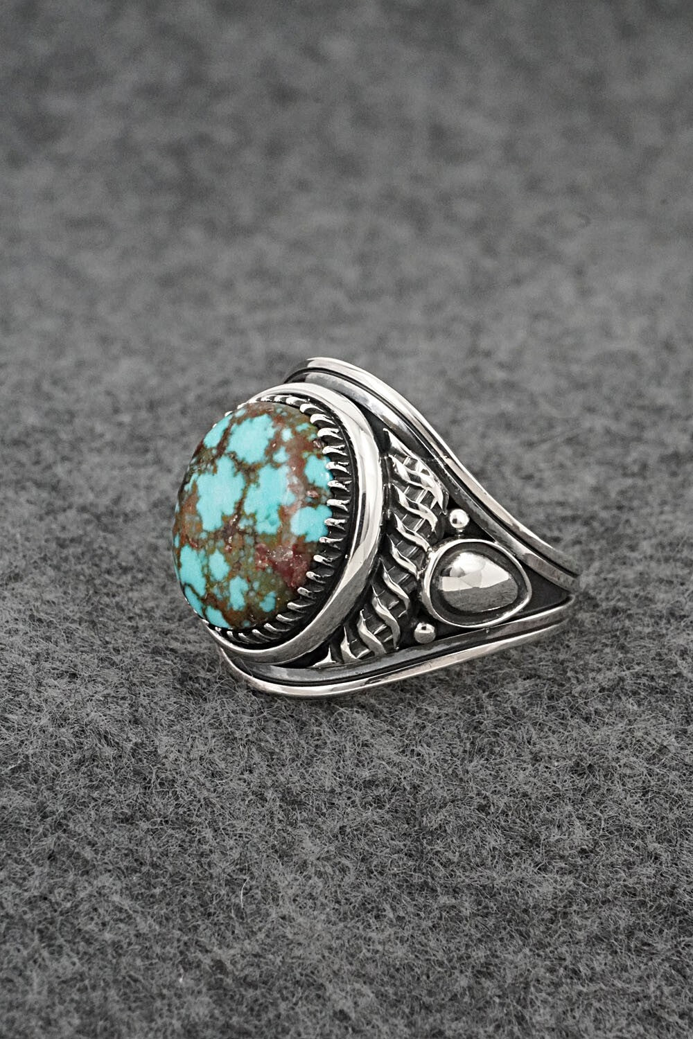 Turquoise & Sterling Silver Ring - Derrick Gordon - Size 12