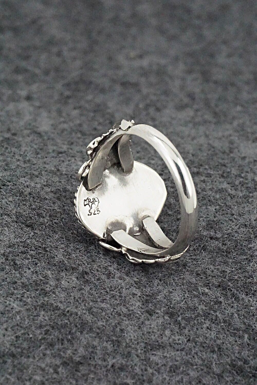 Onyx & Sterling Silver Ring - Jeannette Saunders - Size 10.75