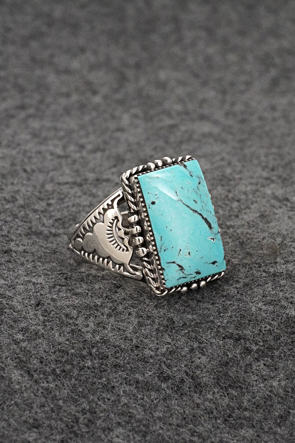 Turquoise & Sterling Silver Ring - Gregg Yazzie - Size 10