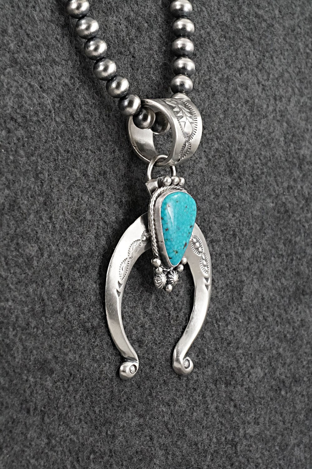 Turquoise & Sterling Silver Necklace - Samuel Yellowhair