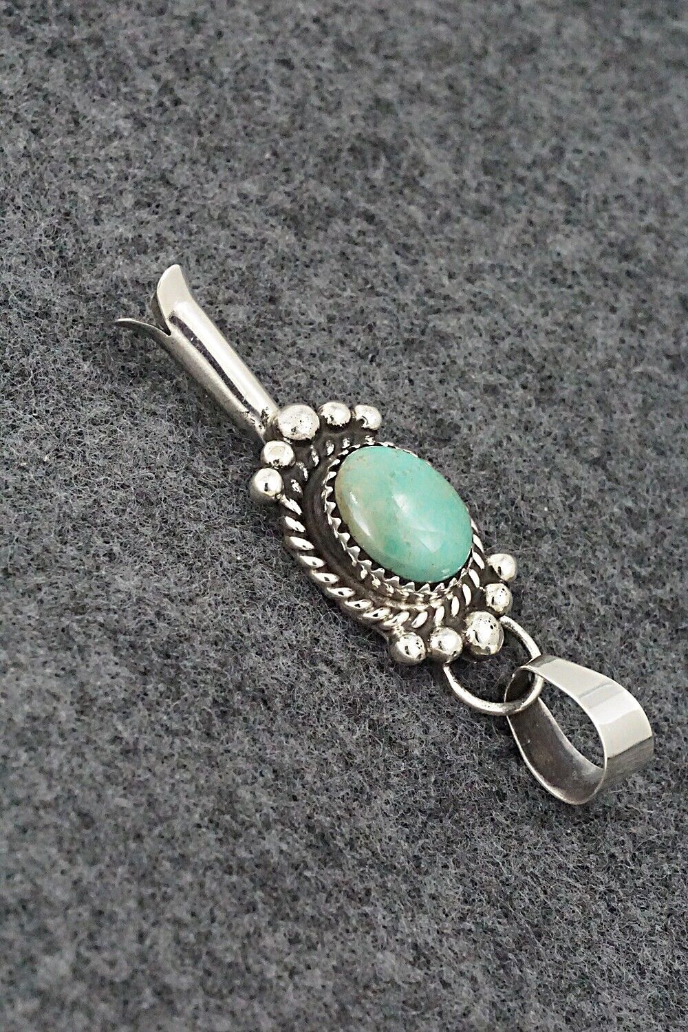 Turquoise and Sterling Silver Pendant - Vernon Johnson