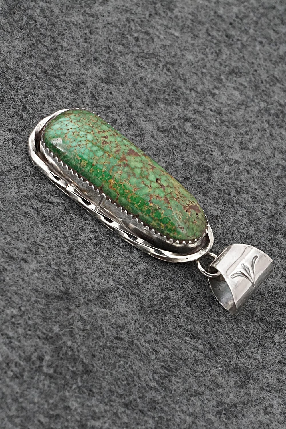 Turquoise & Sterling Silver Pendant - Ernest Hawthorne
