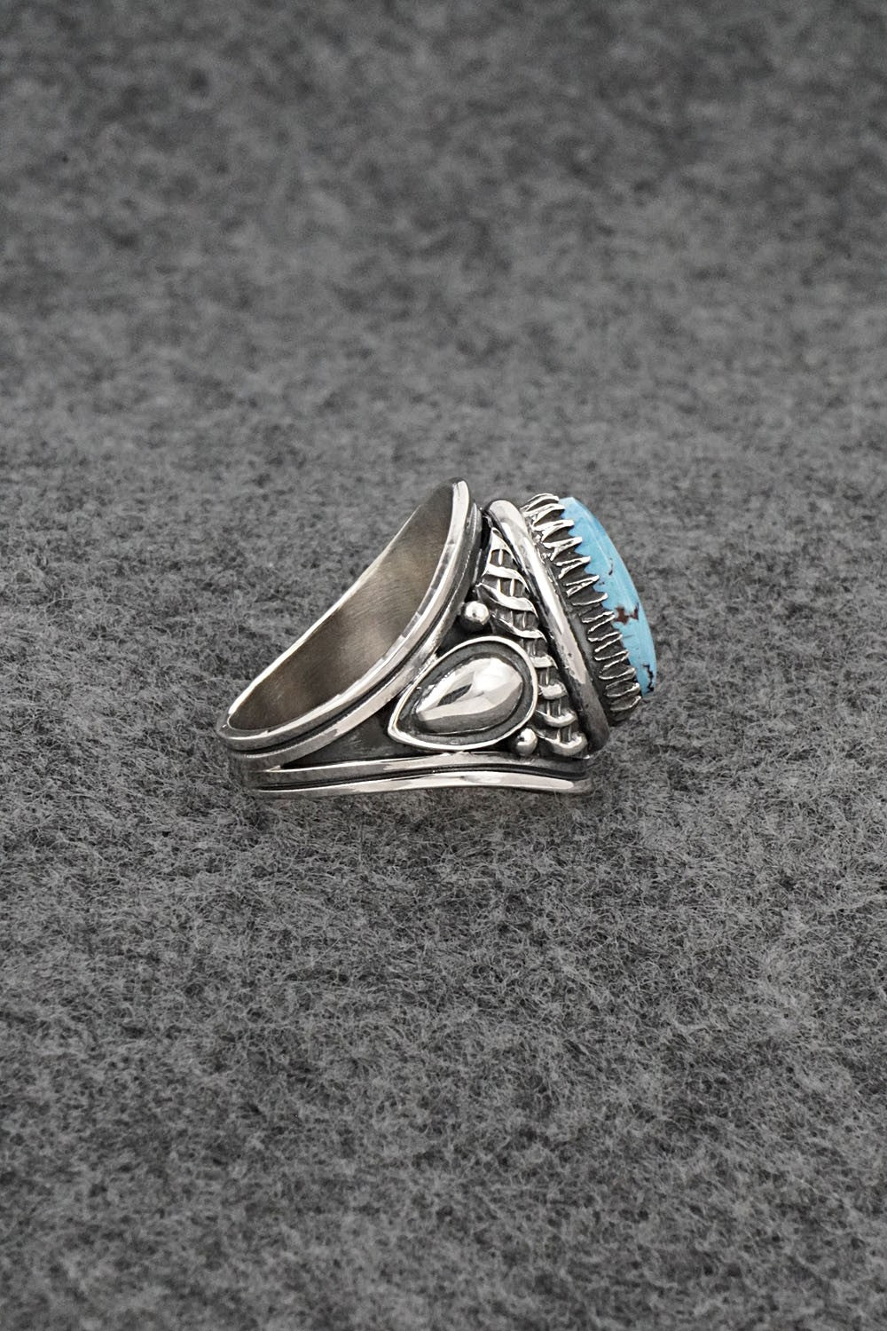 Turquoise & Sterling Silver Ring - Derrick Gordon - Size 7