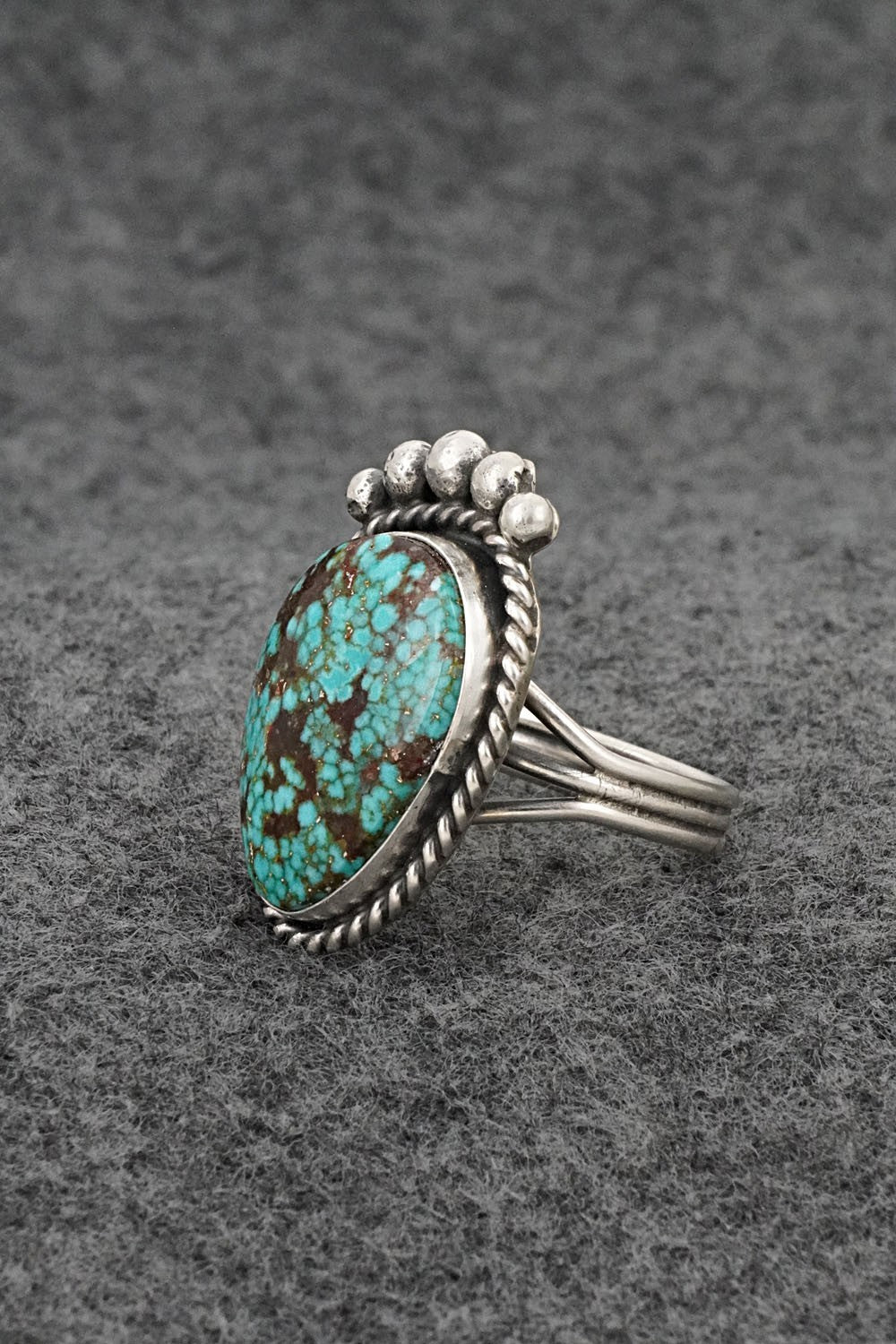 Turquoise & Sterling Silver Ring - Rena Begay - Size 8