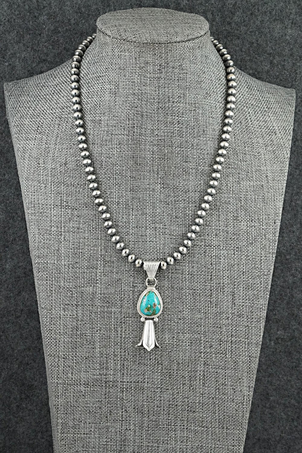 Turquoise & Sterling Silver Necklace - Samuel Yellowhair