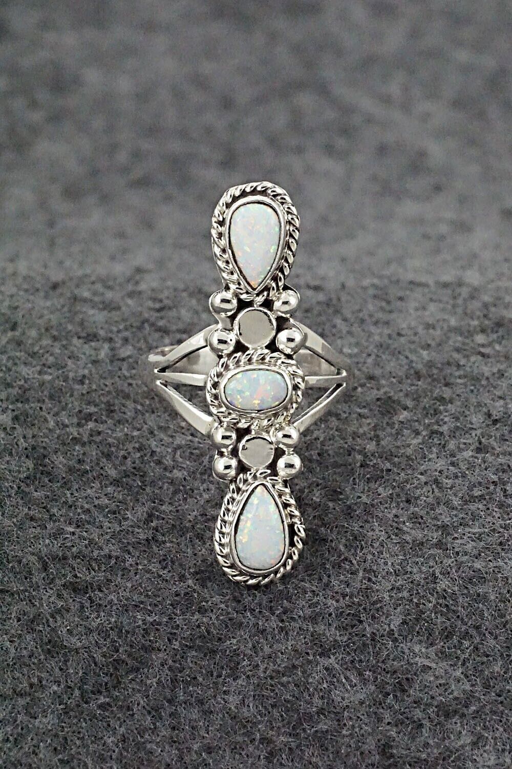 Opalite & Sterling Silver Ring - Andrew Vandever - Size 7