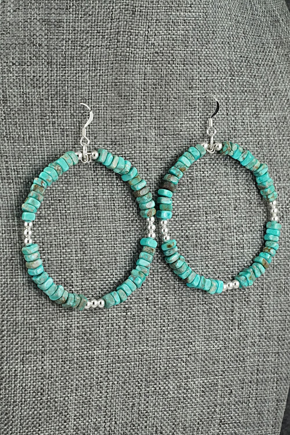 Turquoise & Sterling Silver Earrings - Doreen Jake