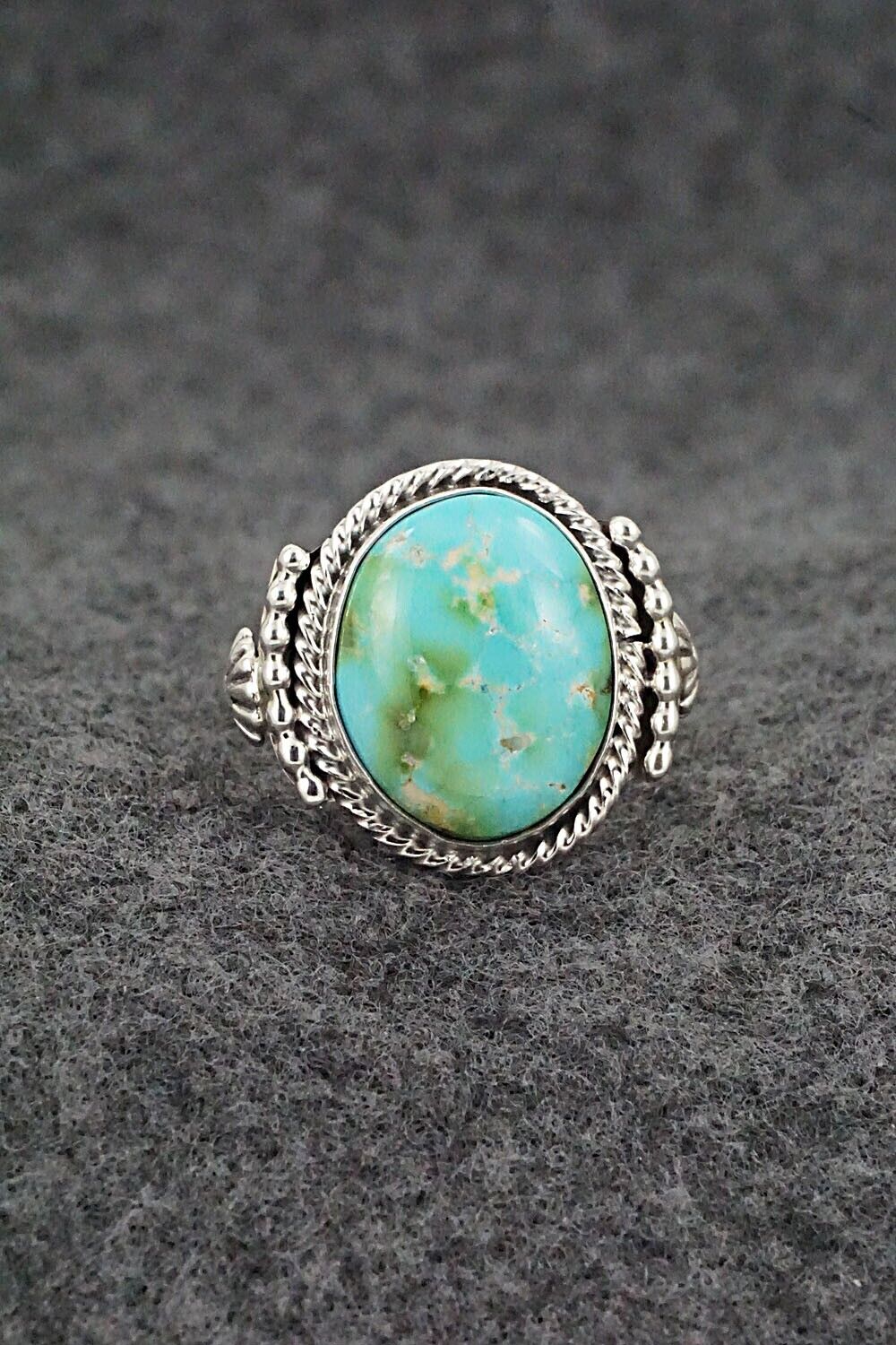 Turquoise & Sterling Silver Ring - Andrew Vandever - Size 8.75
