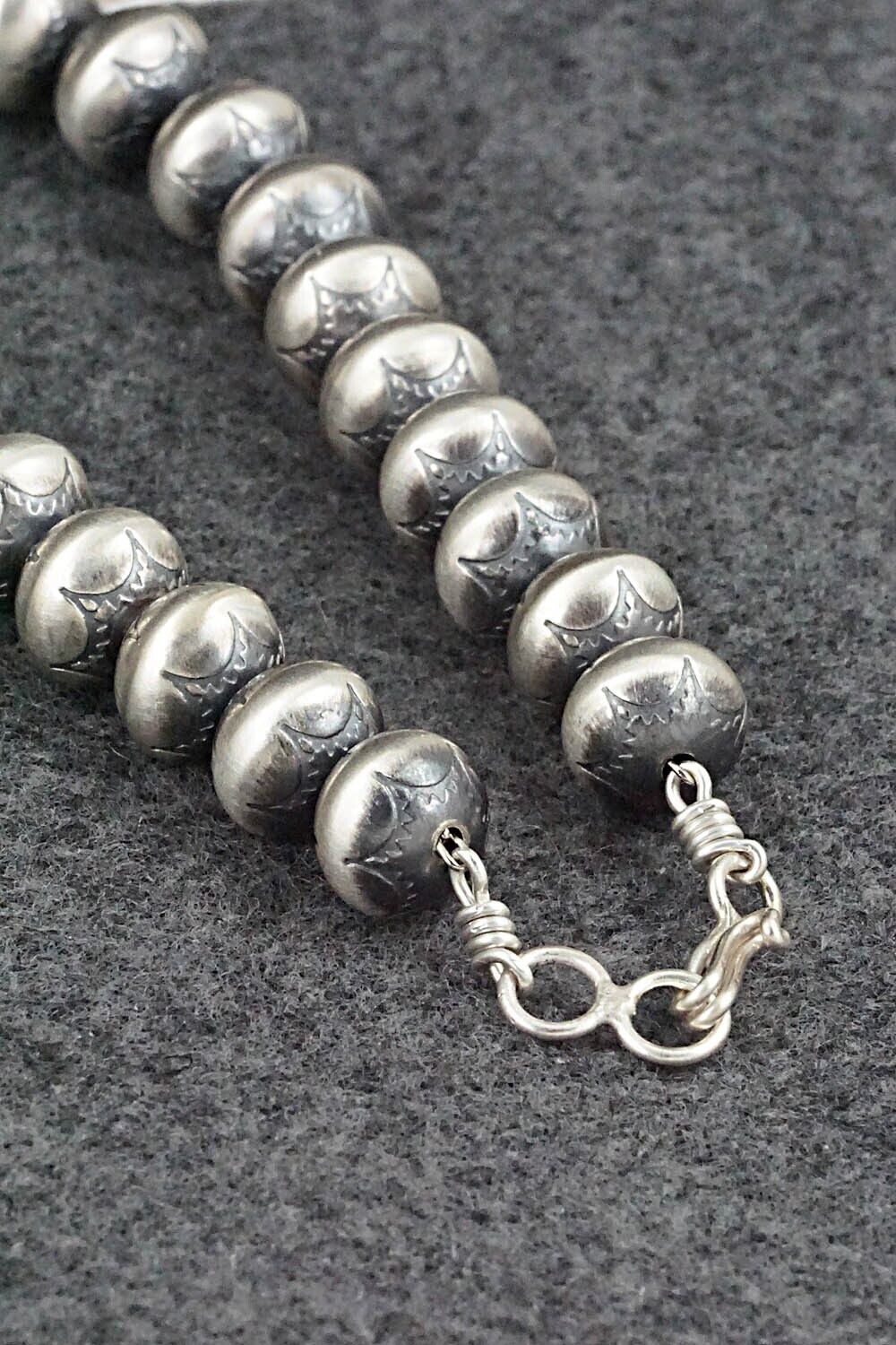 Sterling Silver Navajo Pearl Necklace 18" - Bryannen Halwood