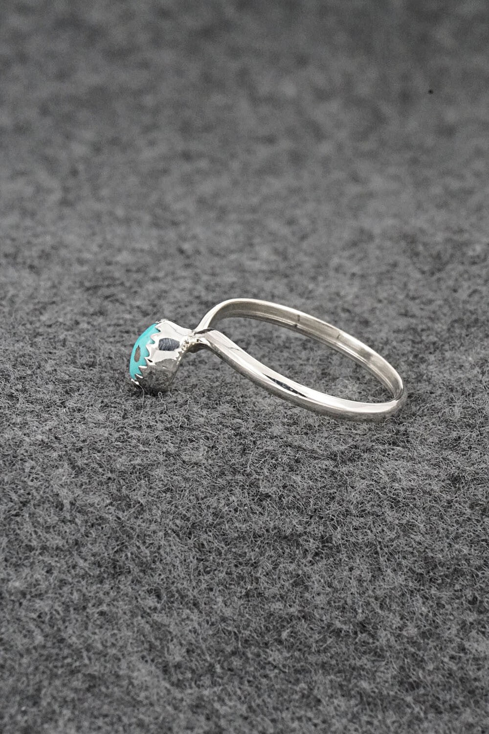 Turquoise & Sterling Silver Ring - Hiram Largo - Size 7.75