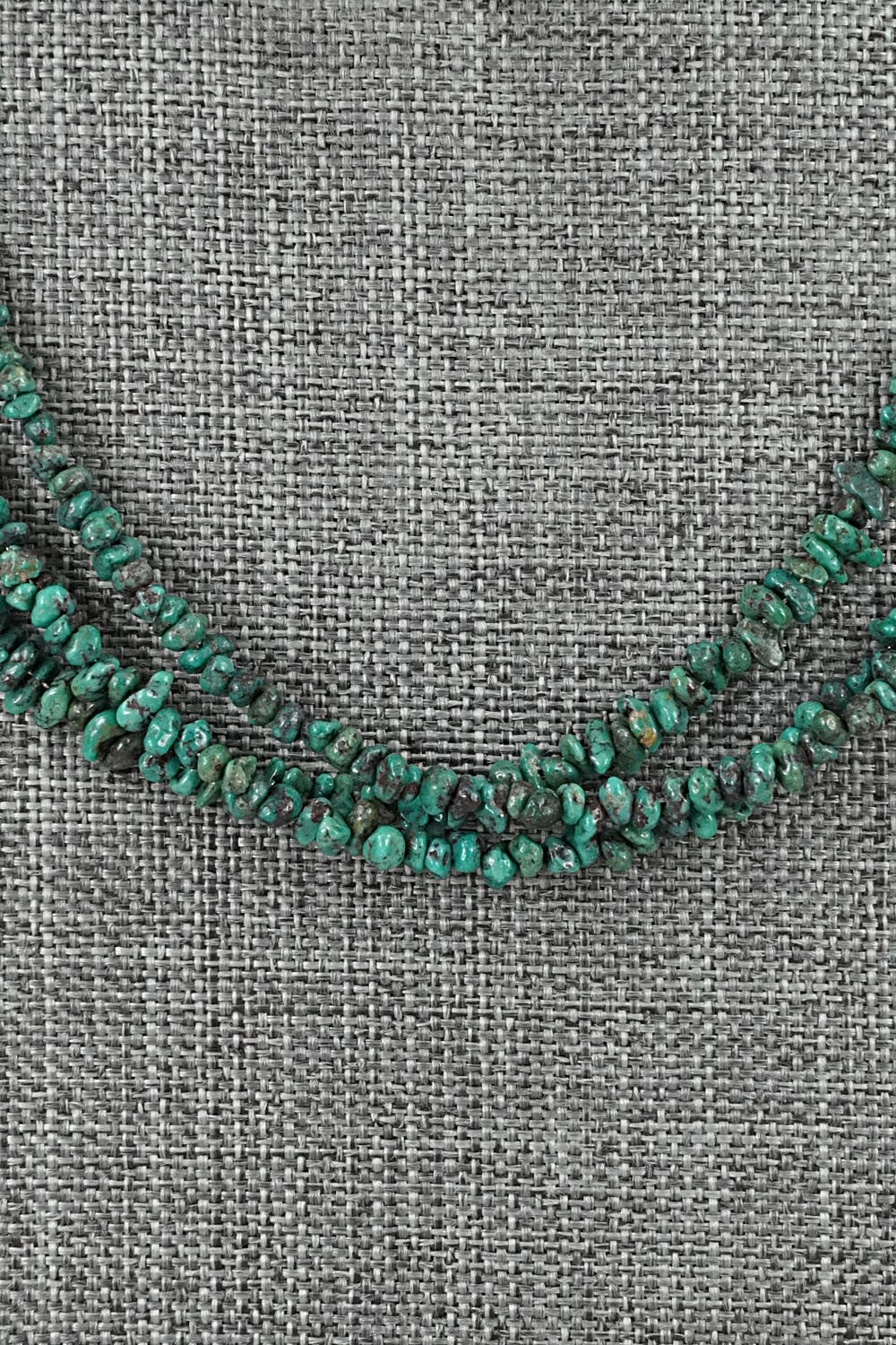 Turquoise & Sterling Silver Necklace 18" - Doreen Jake