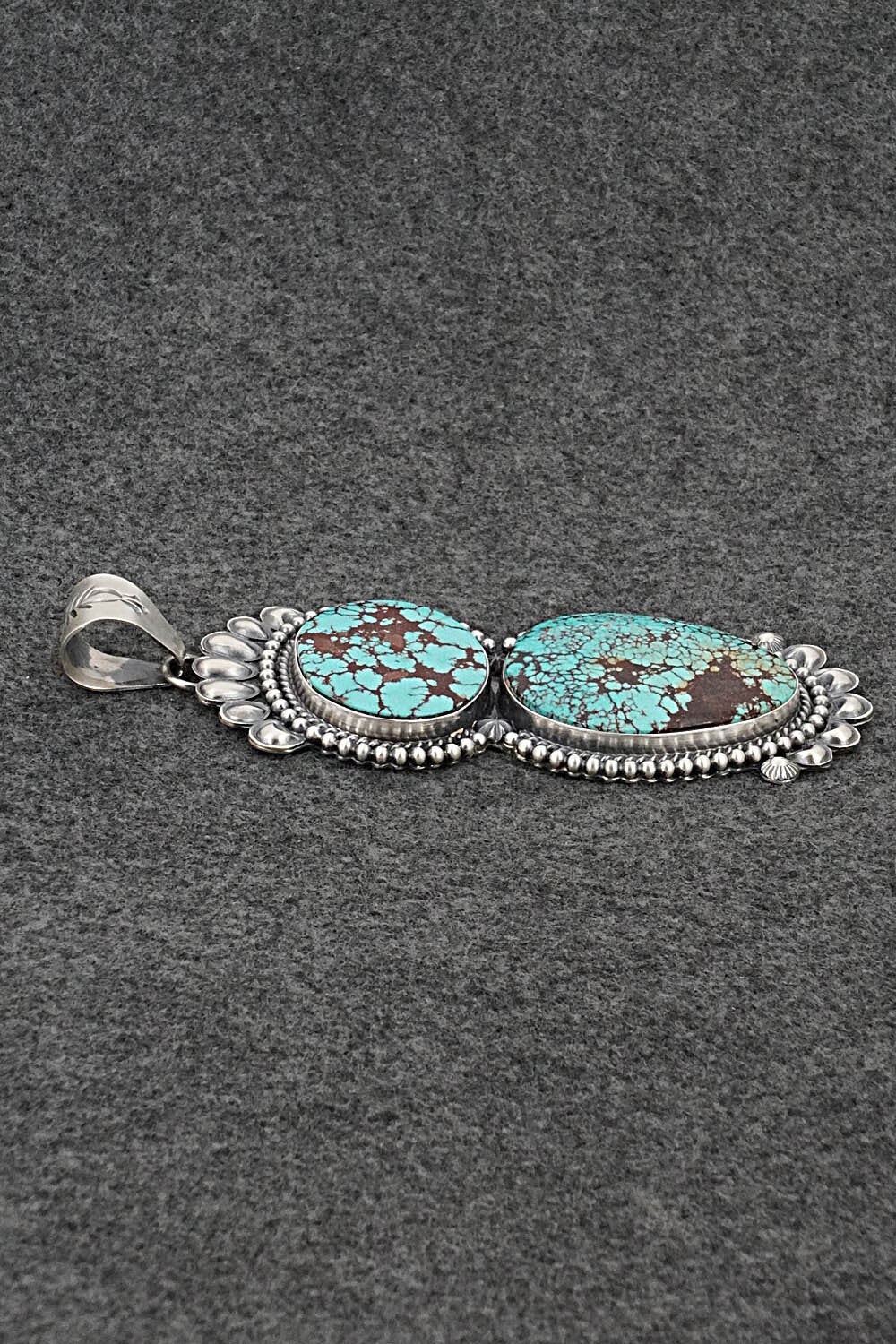 Turquoise & Sterling Silver Pendant - Raymond Delgarito