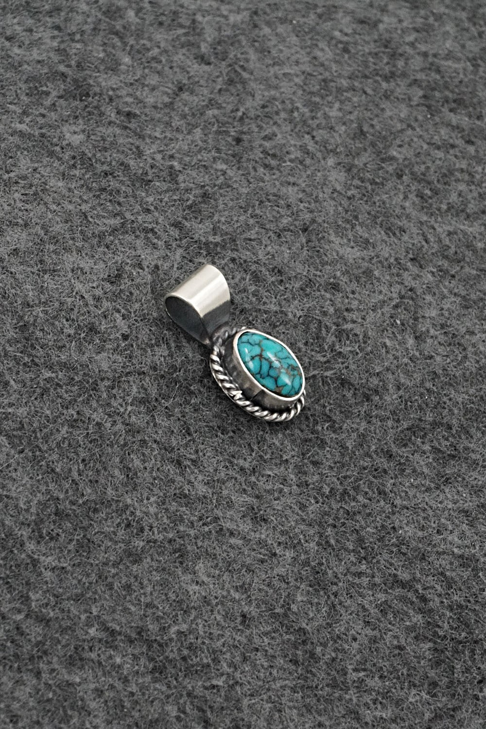 Turquoise & Sterling Silver Pendant - Rena Begay