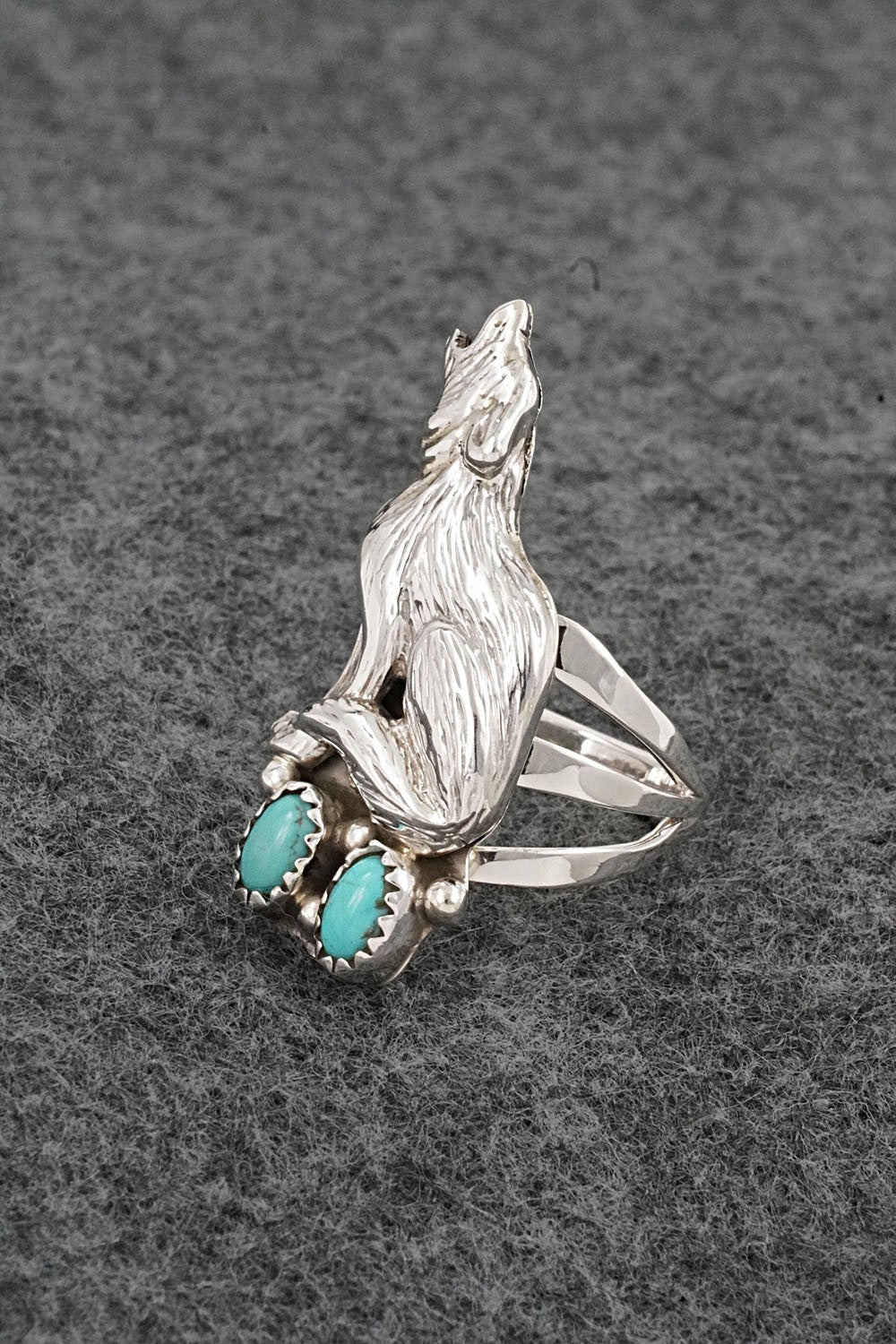 Turquoise & Sterling Silver Ring - Robert Martinez - Size 6.5