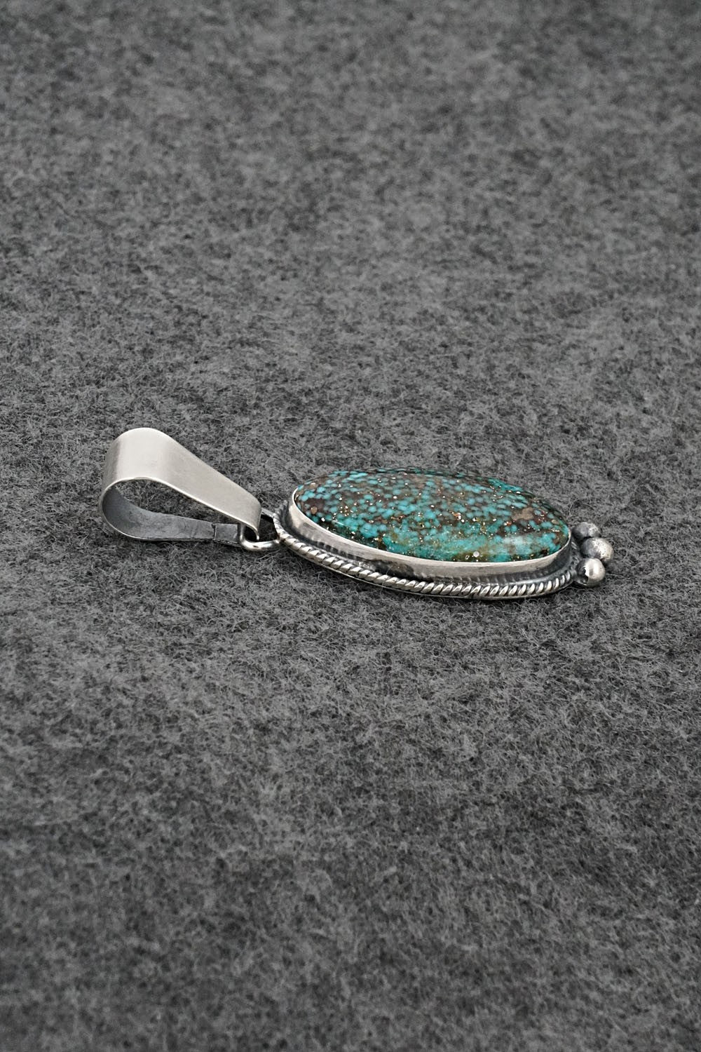 Turquoise & Sterling Silver Pendant - Rena Begay