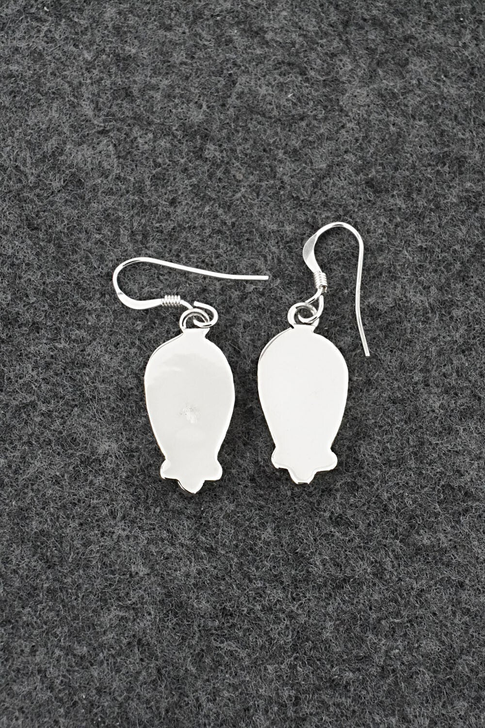 Turquoise & Sterling Silver Inlay Earrings - James Manygoats