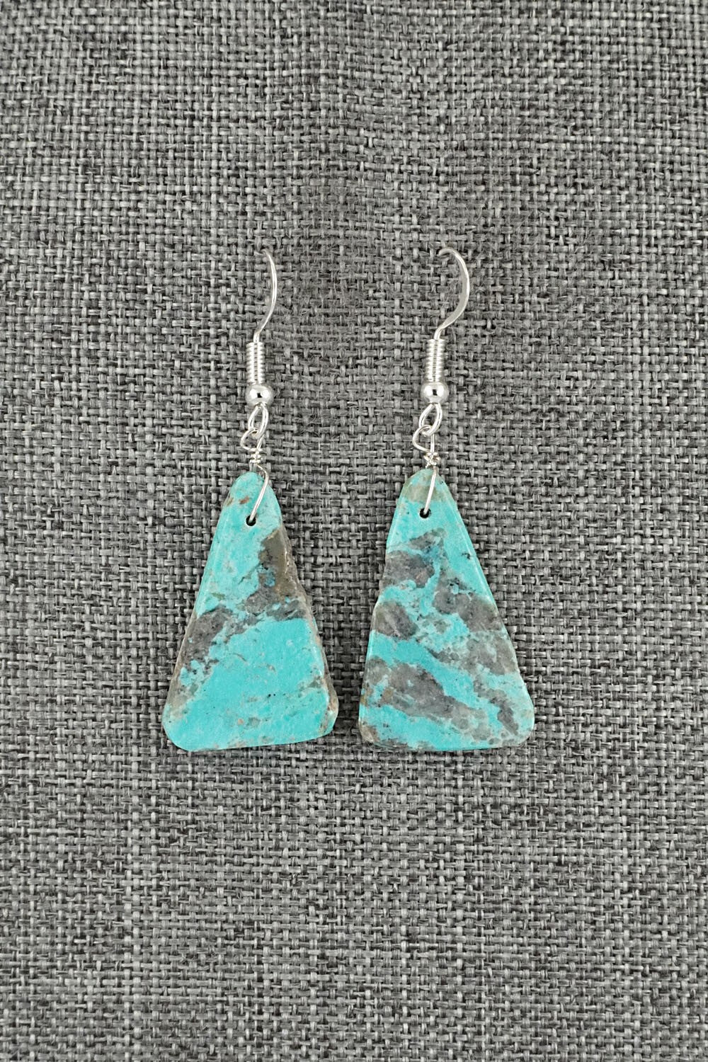 Turquoise & Sterling Silver Earrings - Louise Pete