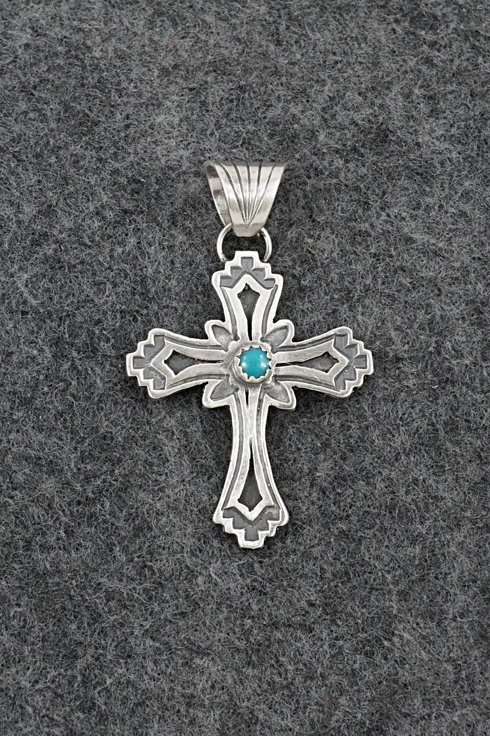 Turquoise & Sterling Silver Pendant - Robertson Martinez