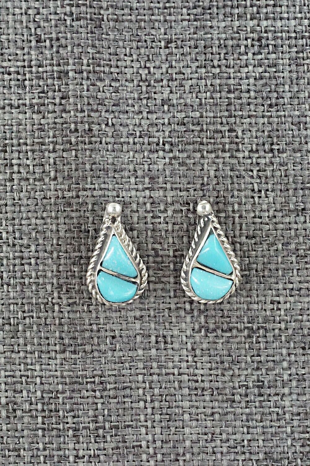 Turquoise & Sterling Silver Earrings - Gloria Tucson