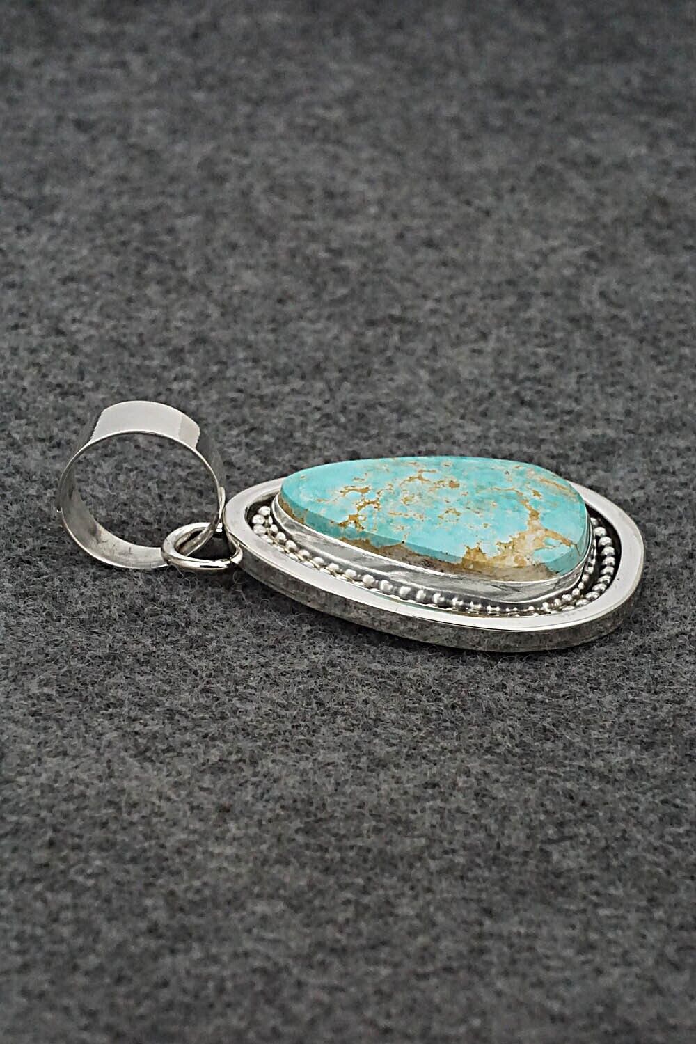 Turquoise & Sterling Silver Pendant - Joelias Draper