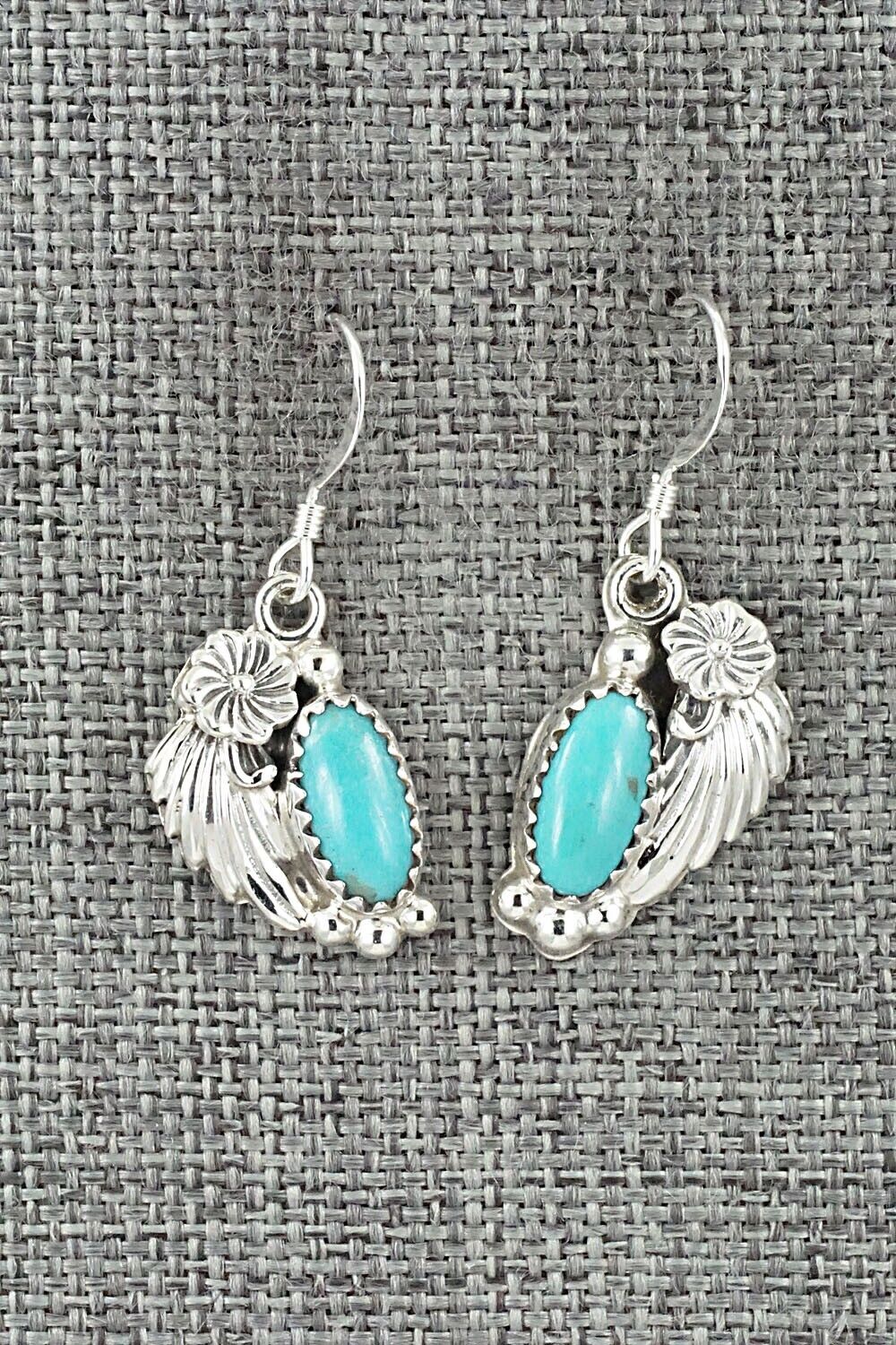 Turquoise and Sterling Silver Earrings - Andrew Vandever