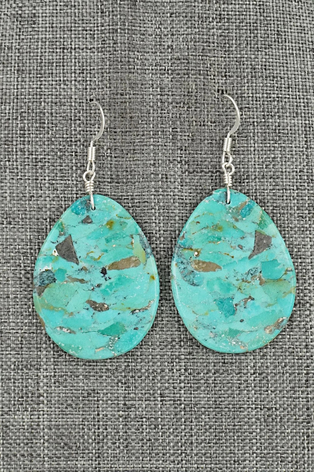Turquoise & Sterling Silver Earrings - Lupe Lovato