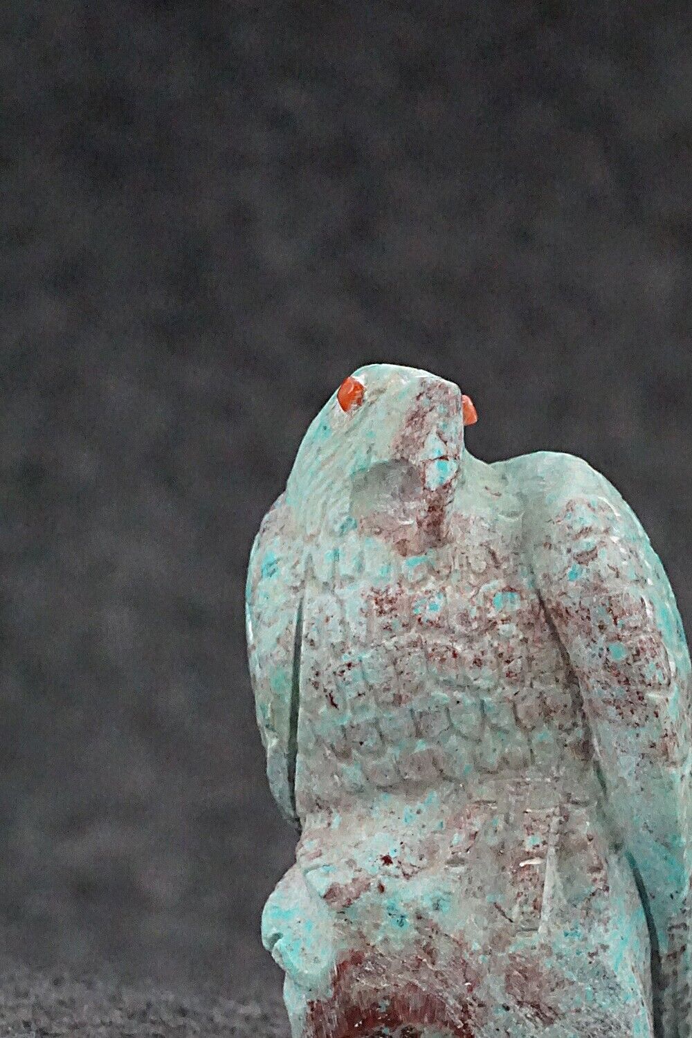 Eagle Zuni Fetish Carving - Derrick Kaamasee