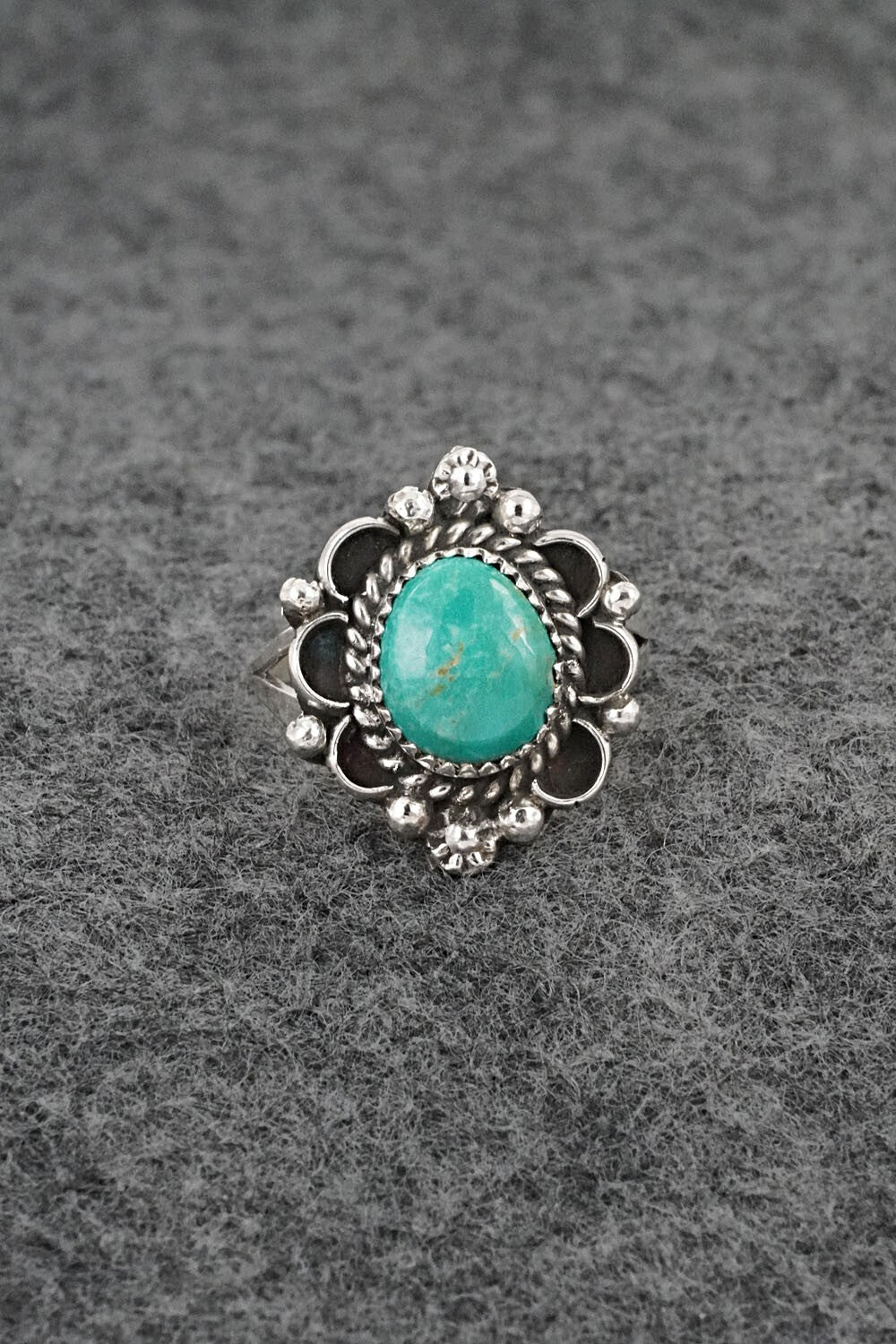 Turquoise & Sterling Silver Ring - Frieda Martinez - Size 7.25