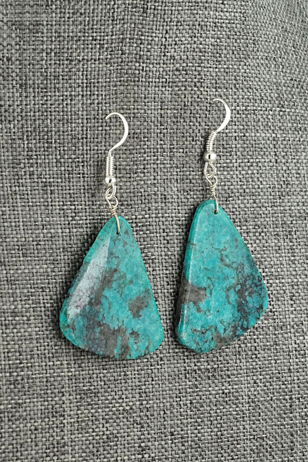 Turquoise & Sterling Silver Earrings - Louise Pete