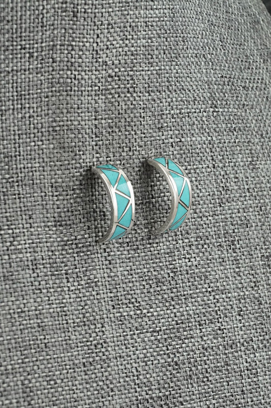 Turquoise & Sterling Silver Earrings - Charlene Sice