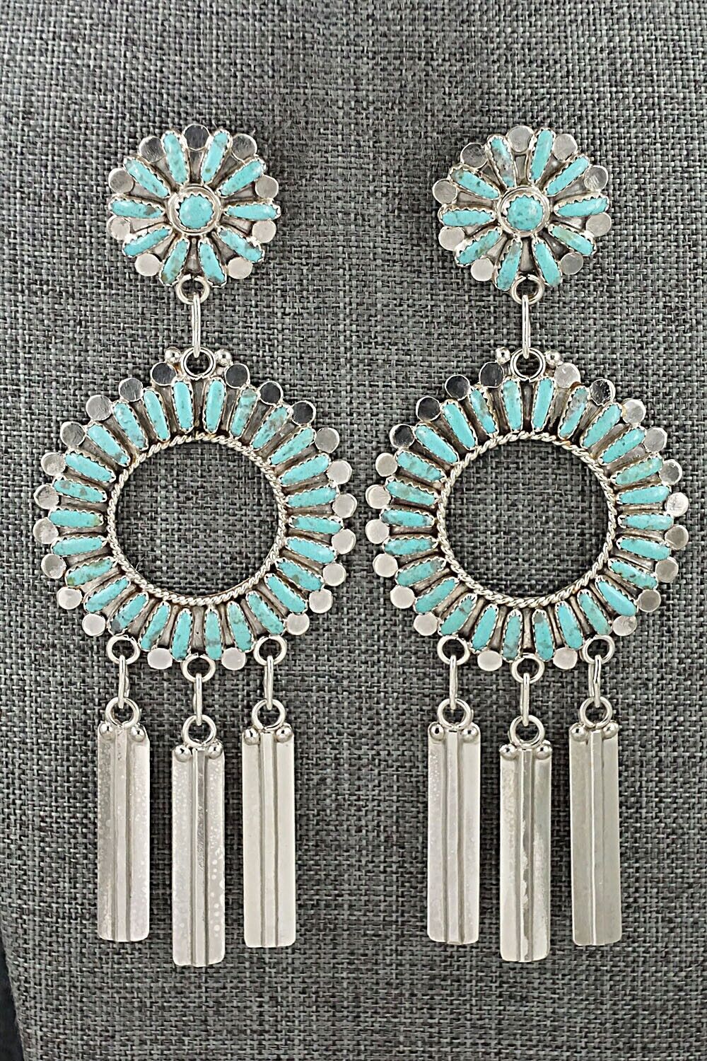 Turquoise and Sterling Silver Earrings - Virginia Byjoe