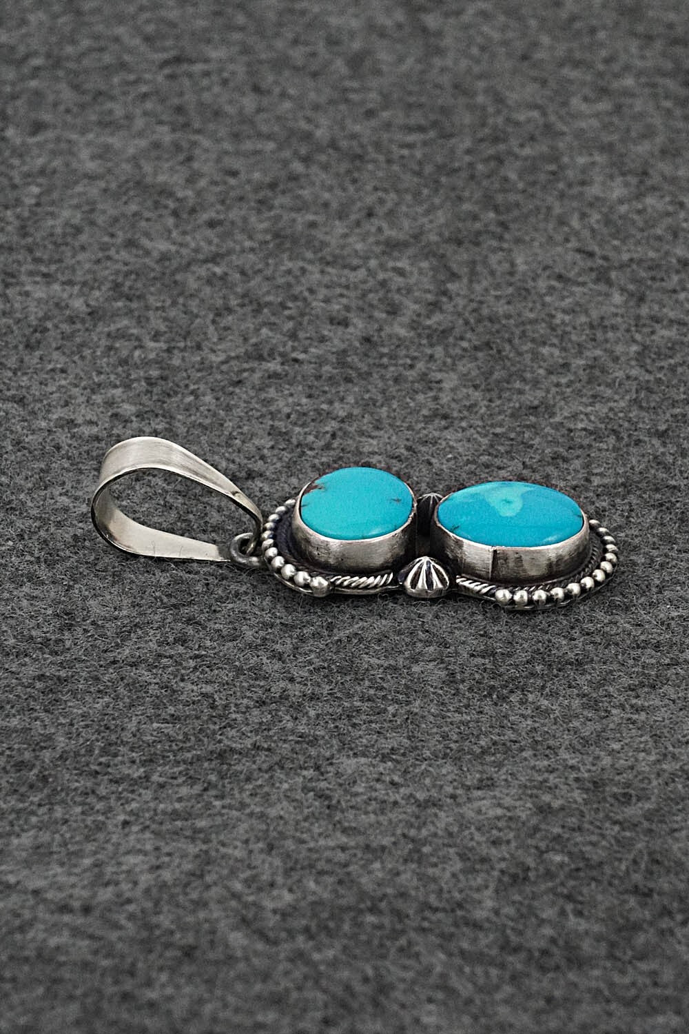Turquoise & Sterling Silver Pendant - Darrin Livingston