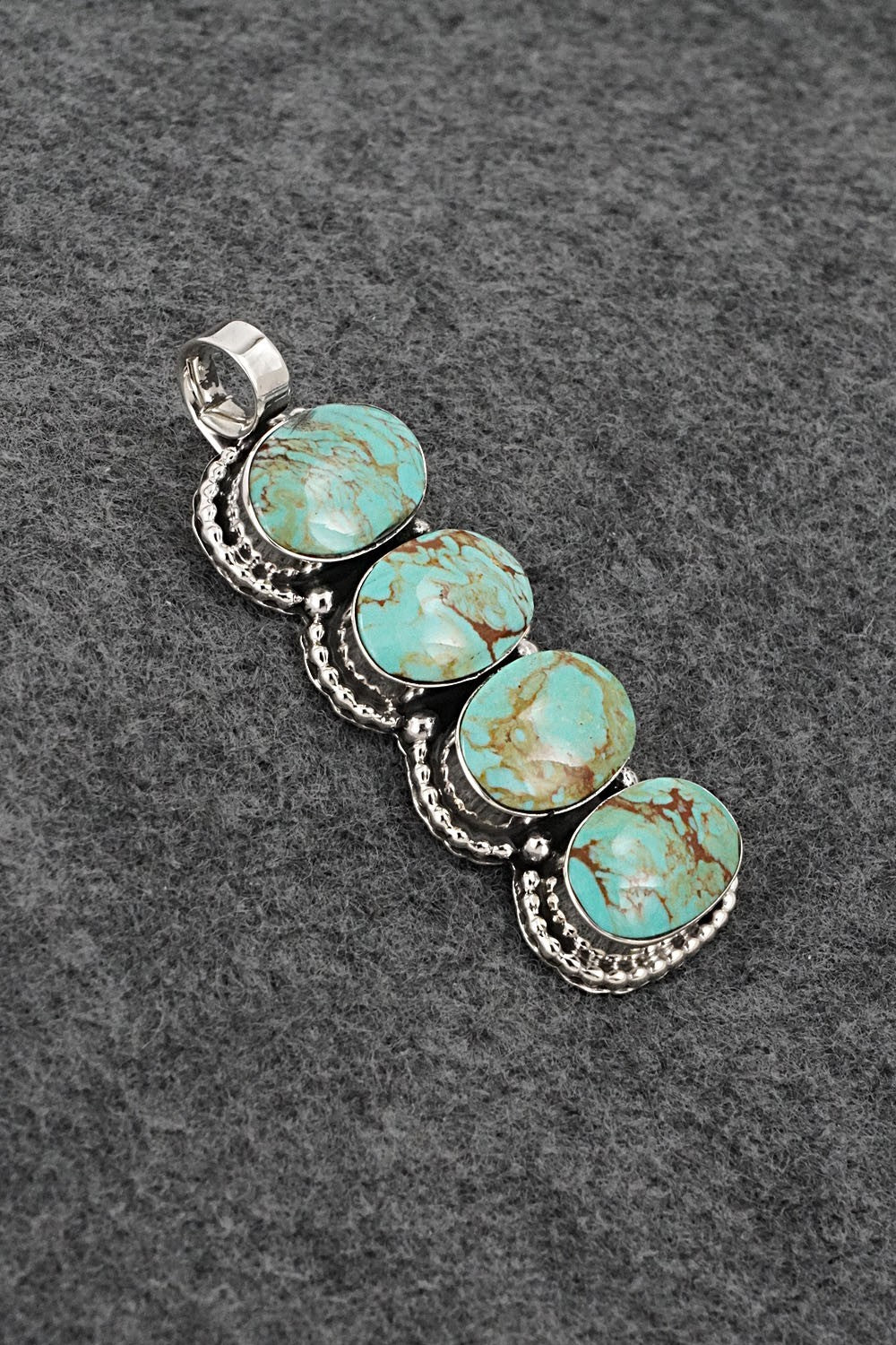 Turquoise & Sterling Silver Pendant - Marie Bahe