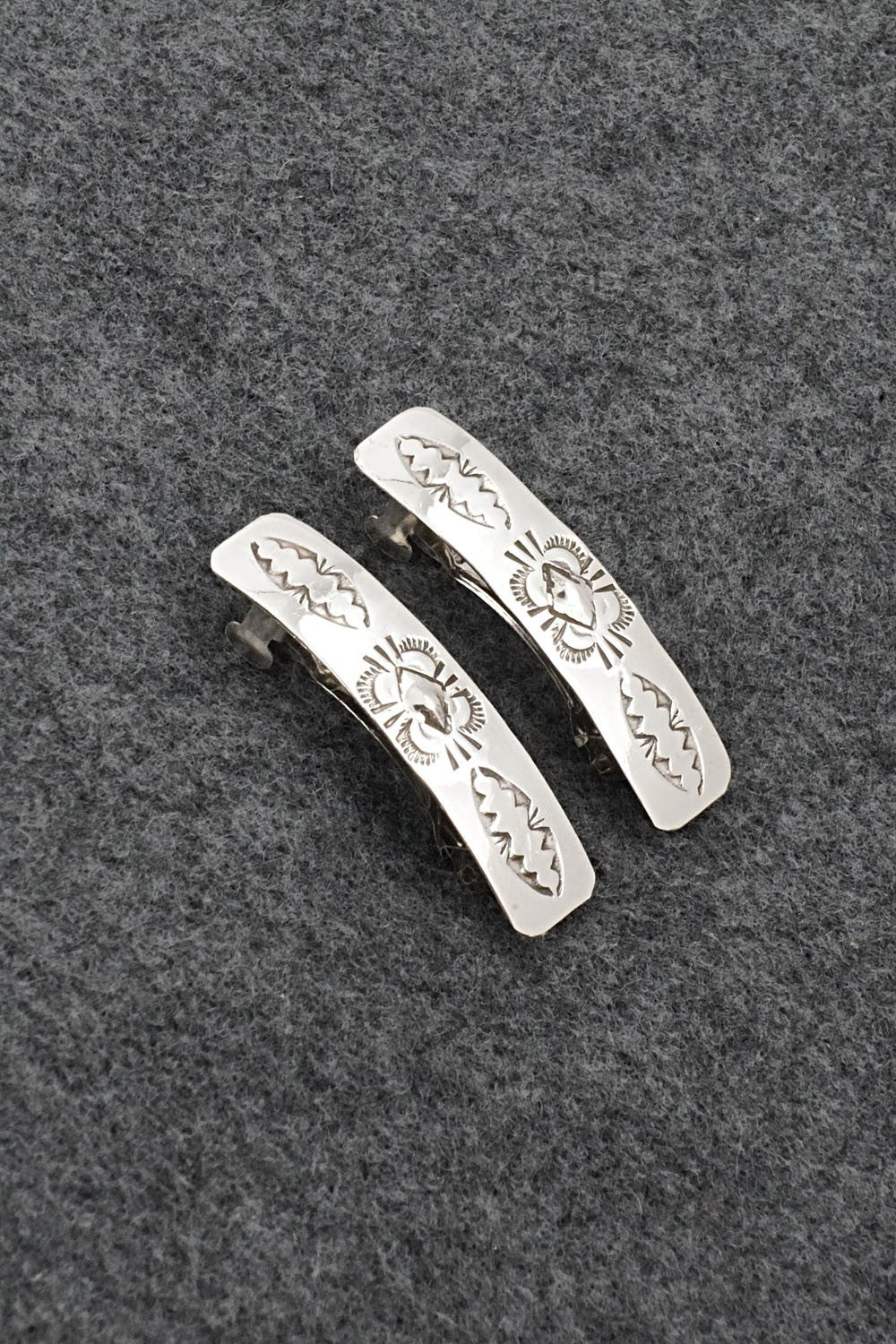Sterling Silver Hair Barrettes - Bertha Begay