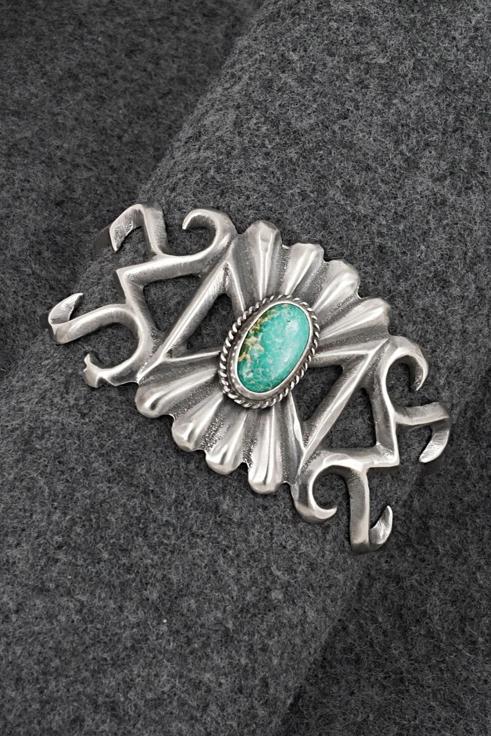 Turquoise & Sterling Silver Bracelet - Eugene Gruber