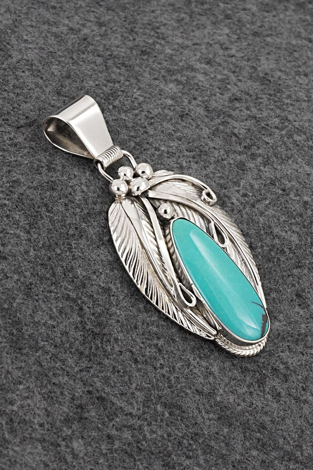 Turquoise & Sterling Silver Pendant - Davey Morgan