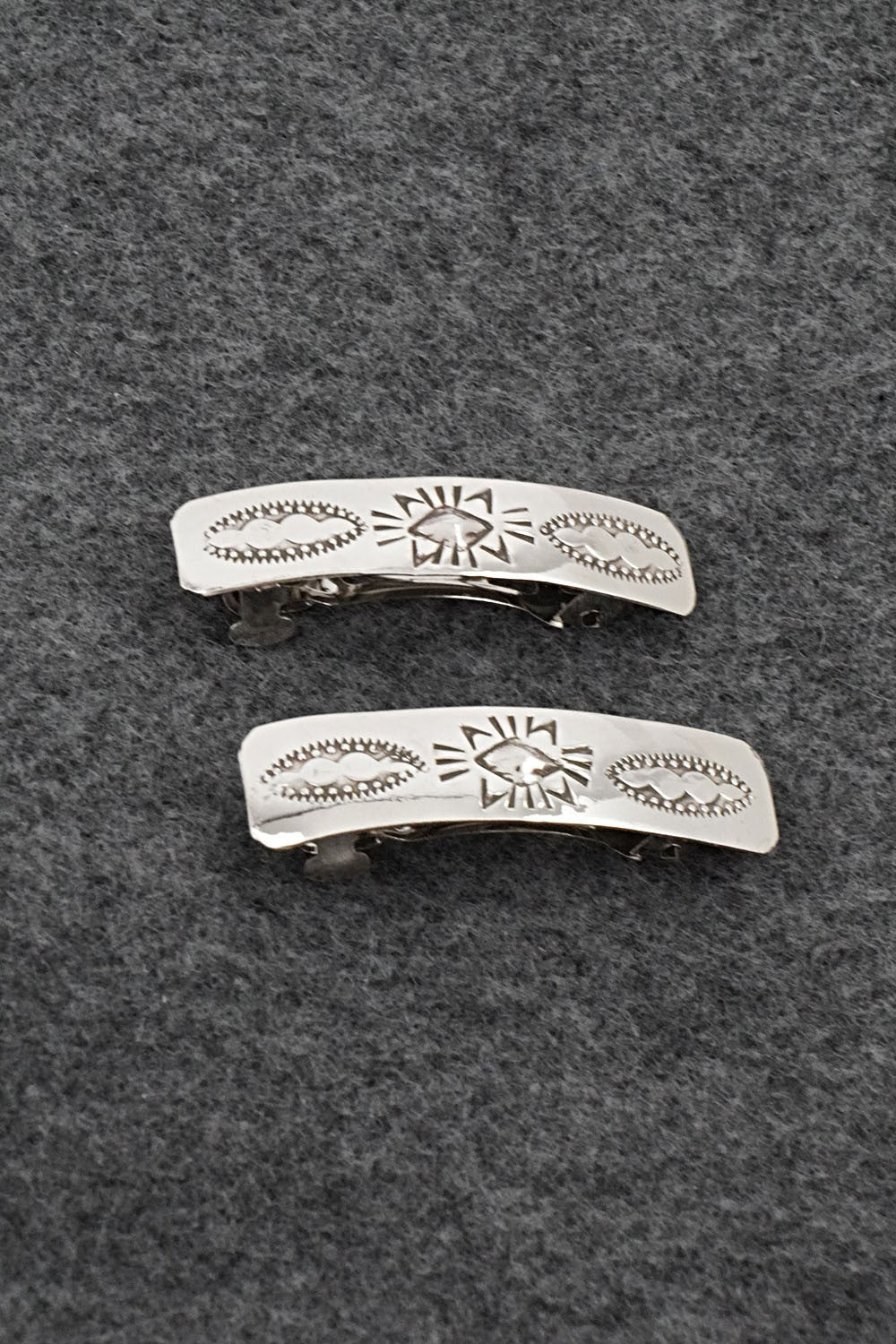 Sterling Silver Hair Barrettes - Bertha Begay