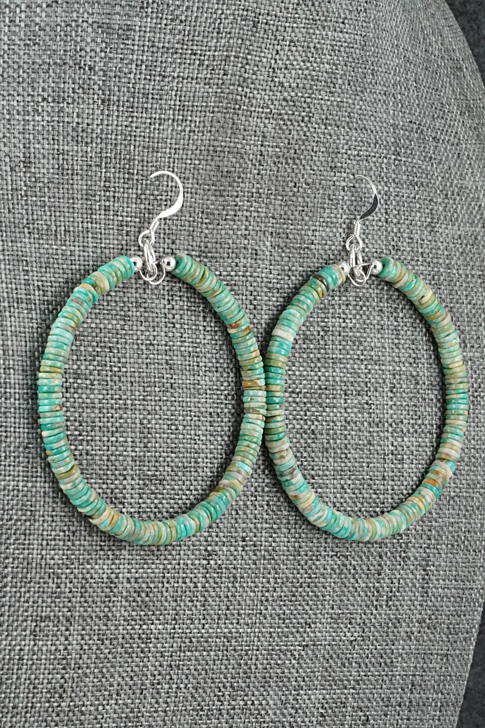 Turquoise & Sterling Silver Earrings - Doreen Jake