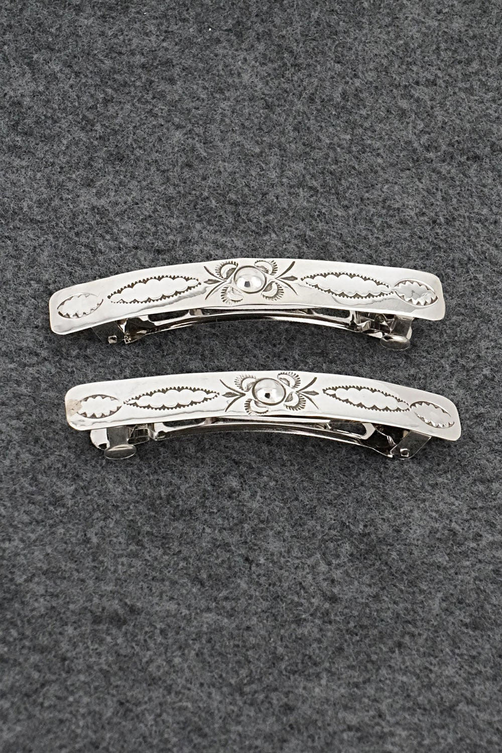 Sterling Silver Hair Barrettes - Bertha Begay