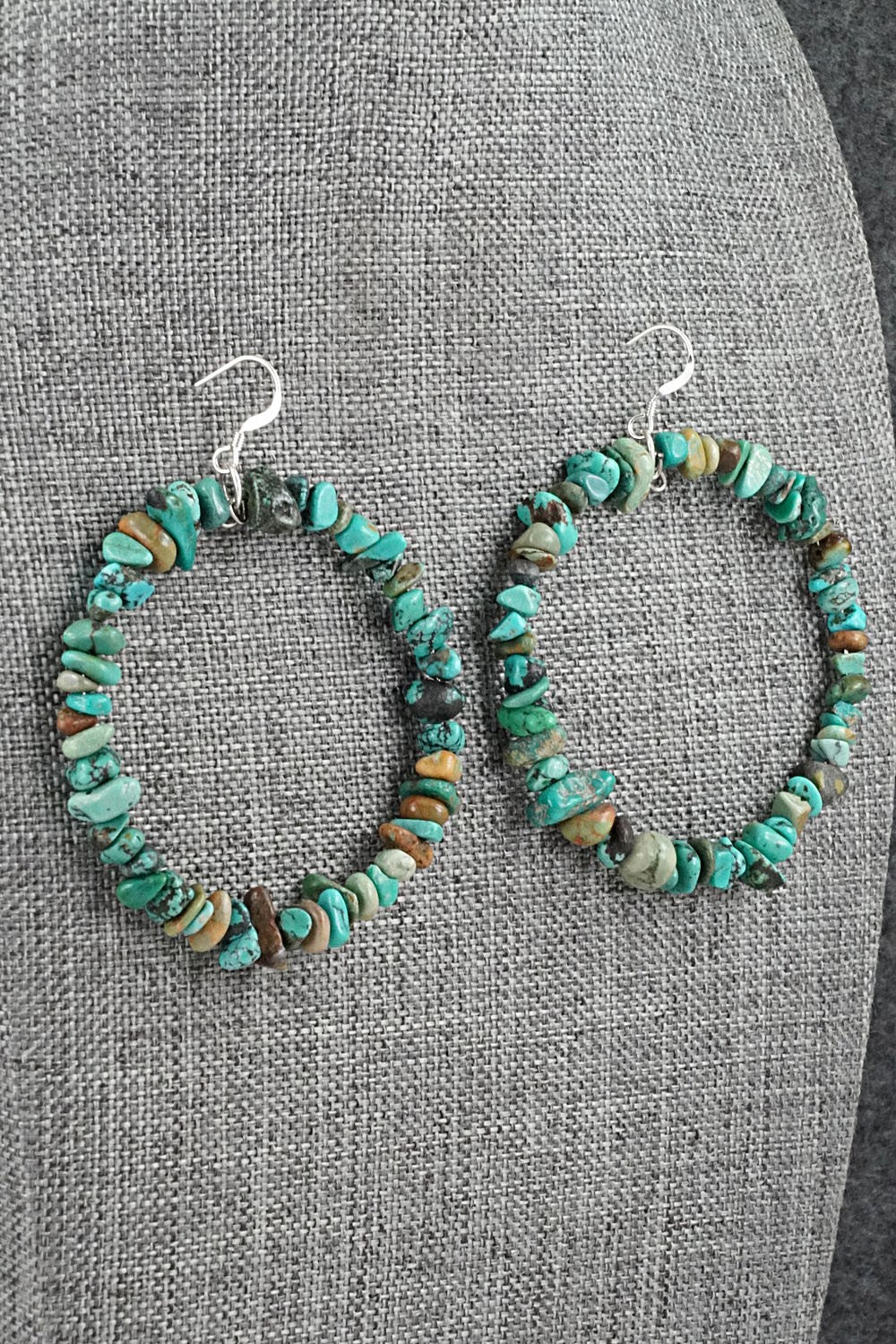 Turquoise & Sterling Silver Earrings - Doreen Jake
