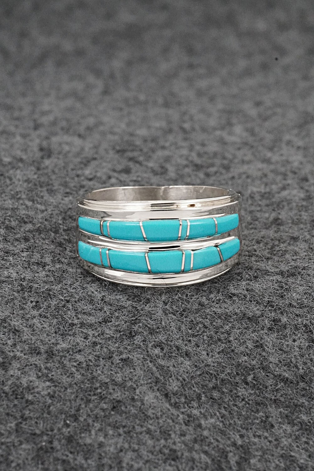 Turquoise & Sterling Silver Ring - Wilbert Muskett Jr. - Size 8