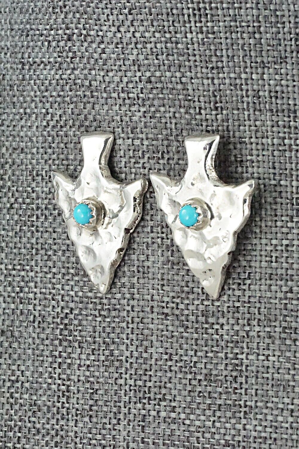 Turquoise & Sterling Silver Earrings - Mildred Parkhurst